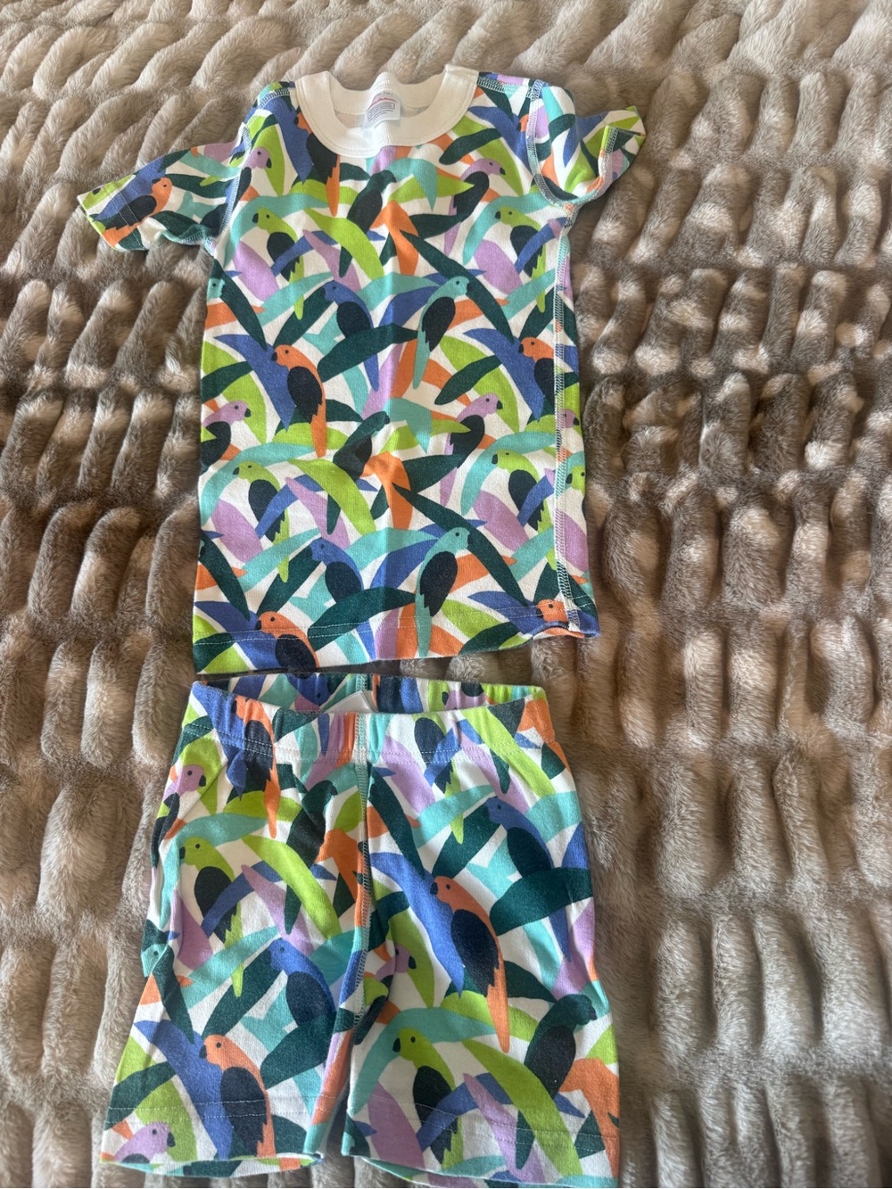 Hanna Andersson Multicolor Toucan Print Kids Pajama Set